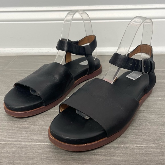 Madewell The Noelle Ankle Strap Flat Black Minimalist Shoes Sandals ND986 7.5 - Picture 3 of 13